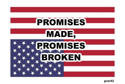 420 Promises Made Promises Broken Upside Down American Flag - gvan42