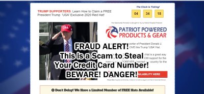 FRAUD ALERT - Fake Trump Ads Steal Your Credit Card Numbers - gvan42 MEME