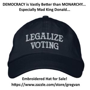 LEGALIZE VOTING Embroidered Hat for Sale - zazzle gregvan