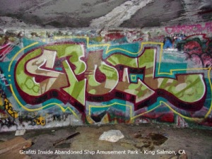 Graffiti in Humboldt County California - The Shipwreck in King Salmon