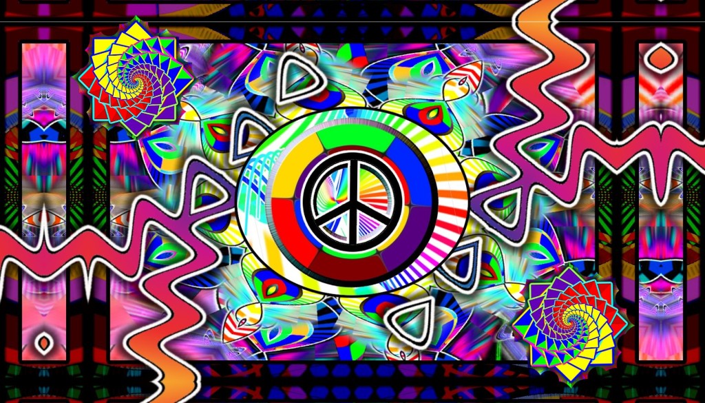 Psychedelic Art by gvan42 - purple64ets - Peace Sign 